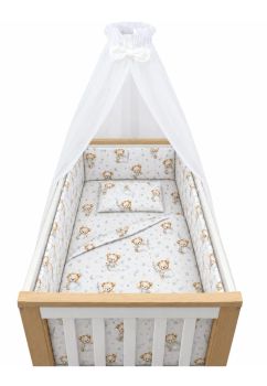 Lenjerie 6 piese, bumbac, Prichindel, Ursulet cu steluta, multicolor, 120x60cm