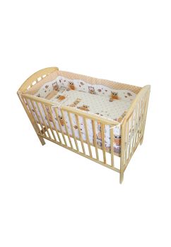 Lenjerie Bufnite mari crem, 5 piese, 120 x 60 cm
