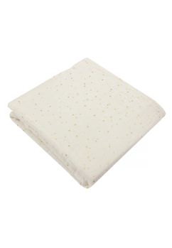 Muselina, Metalic Dots, ivory, 80 x 67 cm