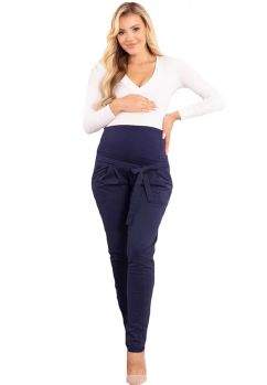 Pantaloni gravide, 95% bumbac, Lena, bleumarin
