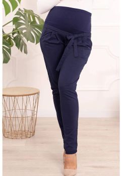 Pantaloni gravide, 95% bumbac, Lena, bleumarin