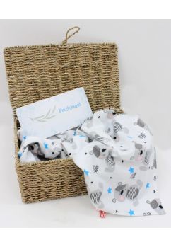 Paturica flanel bumbac, cute teddy, alb, 80 x 100 cm