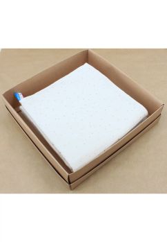 Paturica muselina, Metalic dots, ivory, 75 x 100 cm
