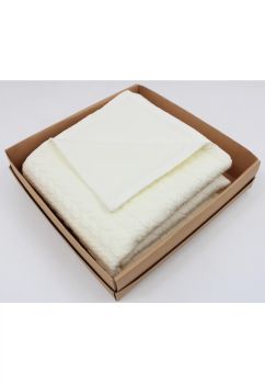 Paturica soft deluxe, Evrica, verso bumbac, ivory, 80 x 100 cm