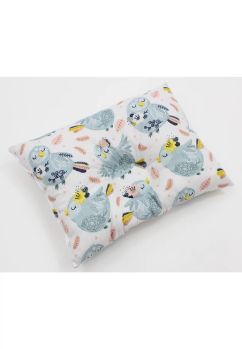 Perna bebe, impotriva plagiocefaliei, Pui bufnita, multicolor, 35x25 cm