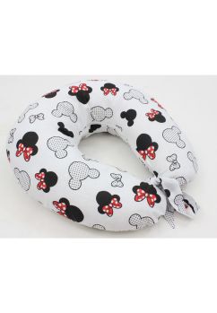 Perna pentru alaptat, fundite rosii, cu husa detasabila, multicolor