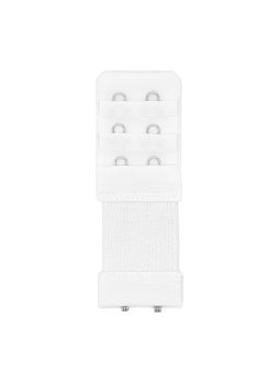 Prelungire sutien, 3 pozitii suplimentare, cu elastic, alb, 10 x 3 cm