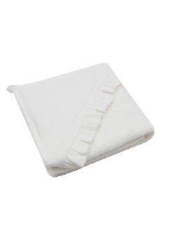Prosop cu gluga, Mati, muselina verso frotir, bumbac, alb, 80 x 100 cm