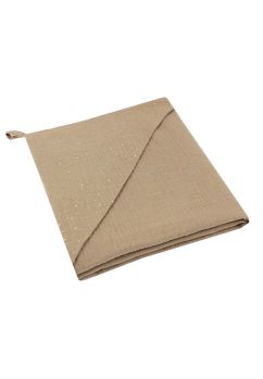 Prosop muselina, cu gluga, Metalic Dots, bej, 80 x 100 cm