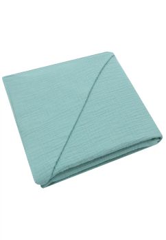 Prosop muselina, cu gluga, verde, 80 x 100 cm