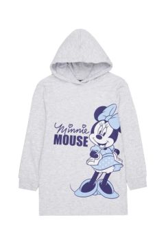 Rochie cu gluga, groasa, Minnie is fashion, gri