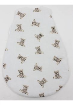 Sac de dormit, cu umplutura, muselina Martinel, alb