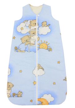 Sac de dormit, cu umplutura, Ursuletul somnoros, bumbac, albastru
