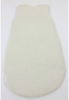 Sac de dormit din muselina, fara umplutura, Metalic Dots, ivory