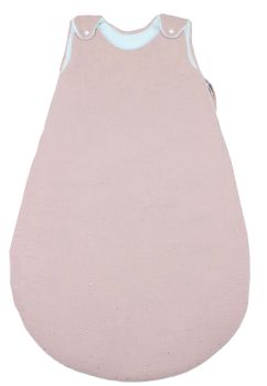Sac de dormit din muselina, fara umplutura, Metalic Dots, roz