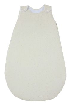 Sac de dormit, muselina, cu umplutura, Metalic Dots, ivory