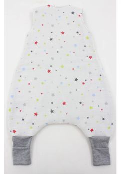 Sac de dormit, vara, cu picioare, muselina stelute colorate
