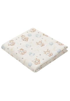 Scutec, Caprioara Bambi si prietenii, flanel bumbac, multicolor, 80x70cm