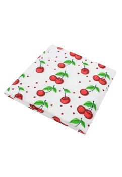 Scutec flanel bumbac, Cirese, multicolor, 80x70cm