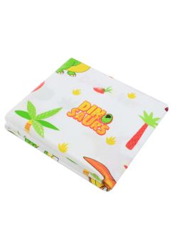 Scutec flanel bumbac, Dinosaurs, multicolor, 80x70cm