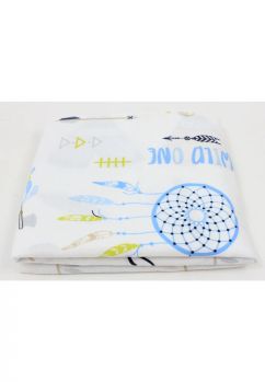 Scutec flanel bumbac, Dream catcher, multicolor, 80x70cm