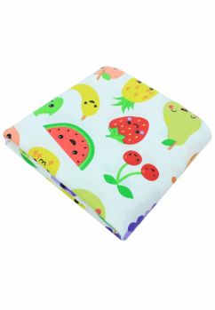 Scutec flanel bumbac, Fruits, multicolor, 80x70cm