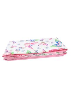 Set 2 aparatori, bumbac, Butterfly, verso roz, 120x60 cm, multicolor