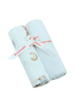 Set 2 scutece, flanel bumbac, Urs cu baloane, multicolor, 80x70cm