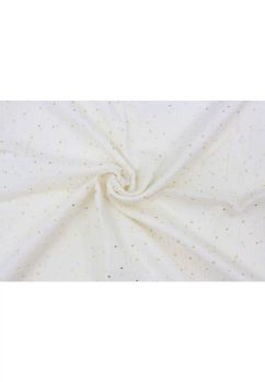 Set 2 scutece, muselina, Metalic dots, ivory cu alb, 80 x 67 cm