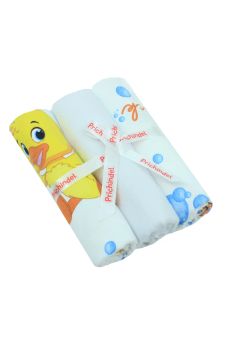 Set 3 scutece, bumbac, Ducks, multicolor, 80x70cm