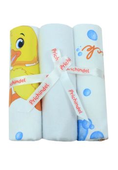 Set 3 scutece, bumbac, Ducks, multicolor, 80x70cm