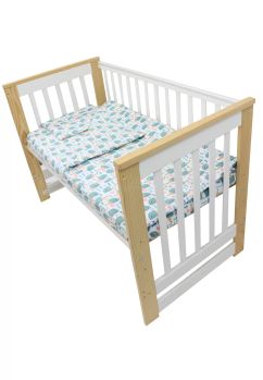 Set lenjerie, Prichindel, flanel, 3 piese, 120x60 cm