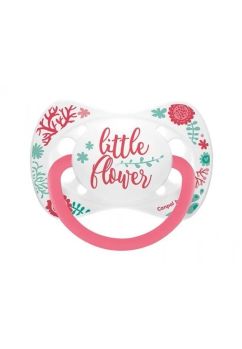 Suzeta Canpol cu tetina din silicon, 0-6 luni, little flower