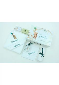 Trusou botez, cutie de amintiri personalizata, Ursuletul Martinel