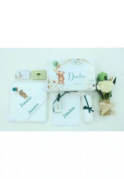 Trusou botez, cutie de amintiri personalizata, Ursuletul Martinel