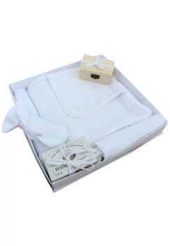 Trusou muselina, alb, varianta sezon rece, 9 piese