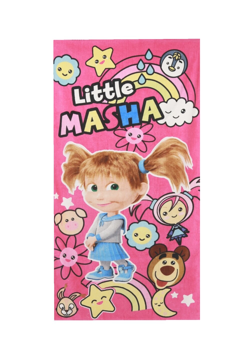 Prosop bumbac, Little Masha, roz, 140x70 cm