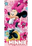Prosop bumbac, roz, Minnie Mouse, 140x70cm