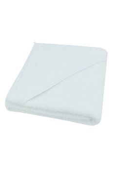 Prosop cu gluga pentru brodat, bumbac, alb, 80 x 100 cm