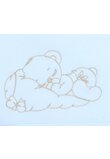 Prosop cu gluga, Ursuletul somnoros auriu, bumbac, alb, 75 x 75 cm