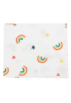 Prosopel de maini, muselina, Rainbow, alb, 30 x 30 cm