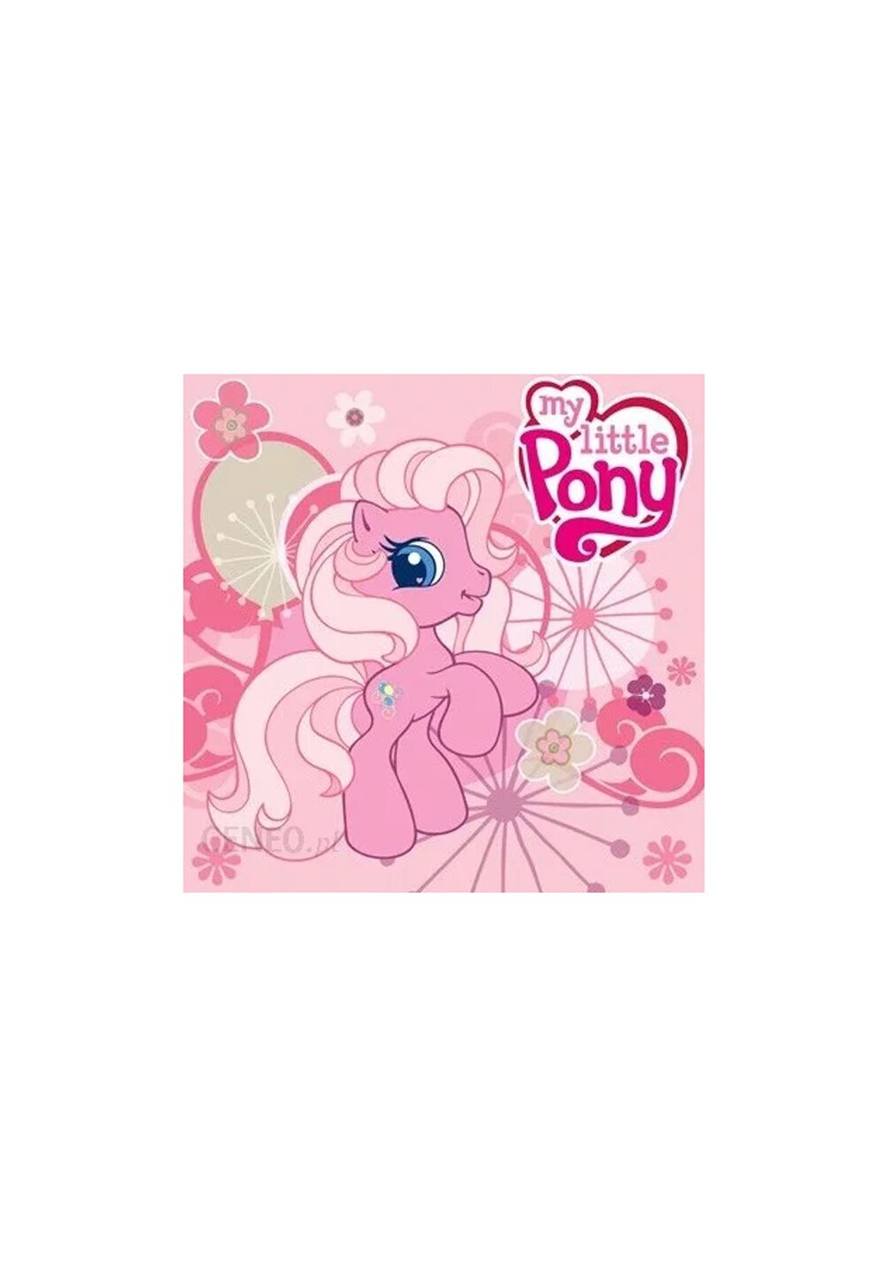 Prosopel magic, My Little Pony, roz cu flori, 30x30cm