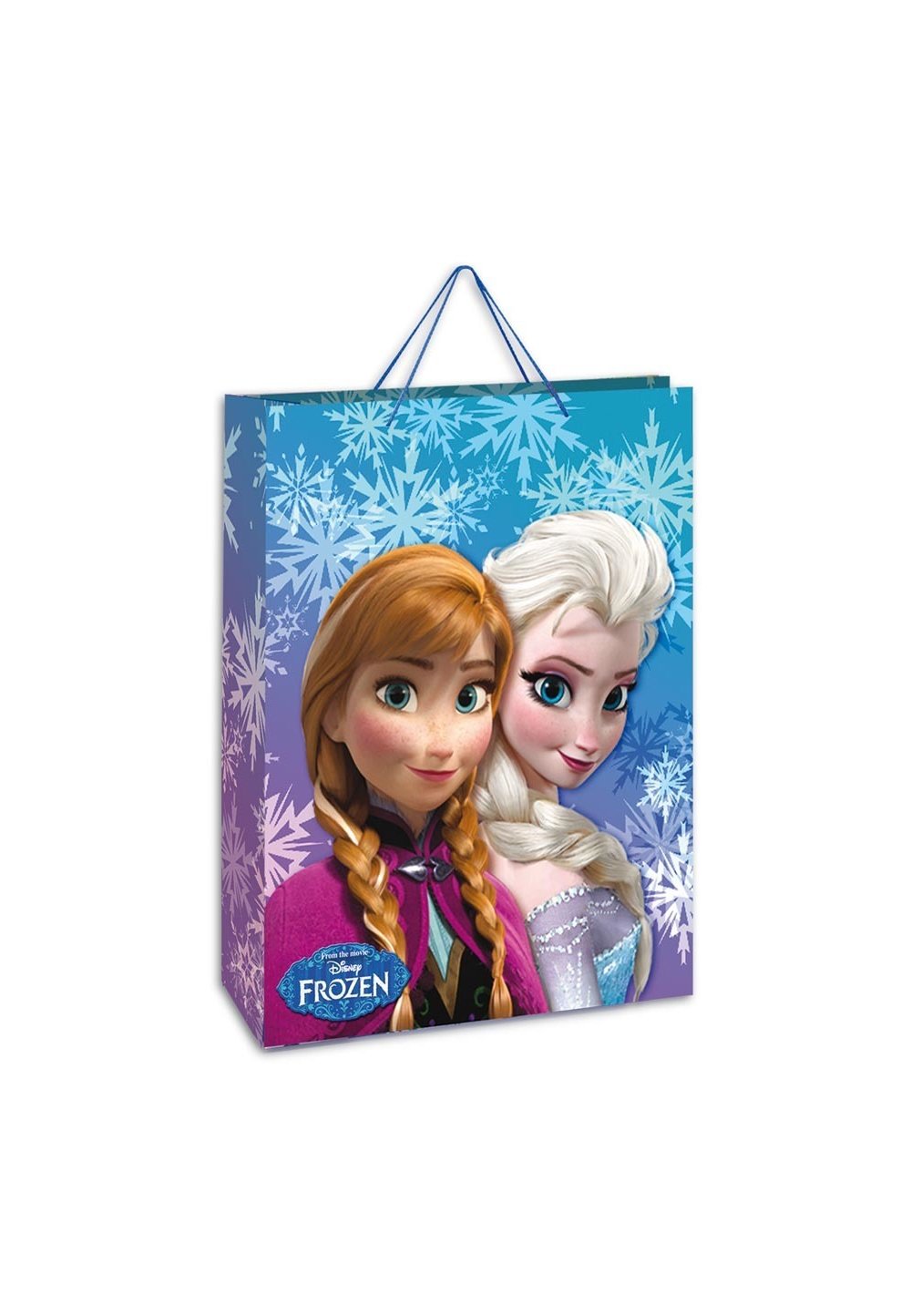 Punga cadou, mica, Anna si Elsa, cu fulgi de zapada