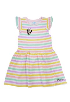 Rochie fete, bumbac, Minnie Mouse, dungi colorate, multicolor