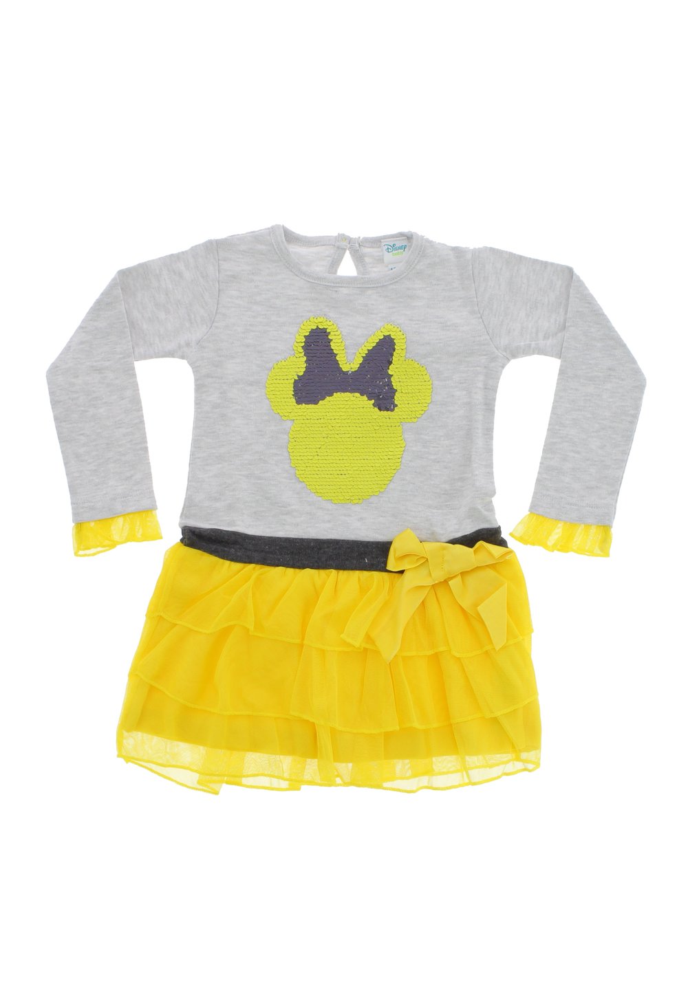 Rochie maneca lunga, Minnie Mouse, galbena