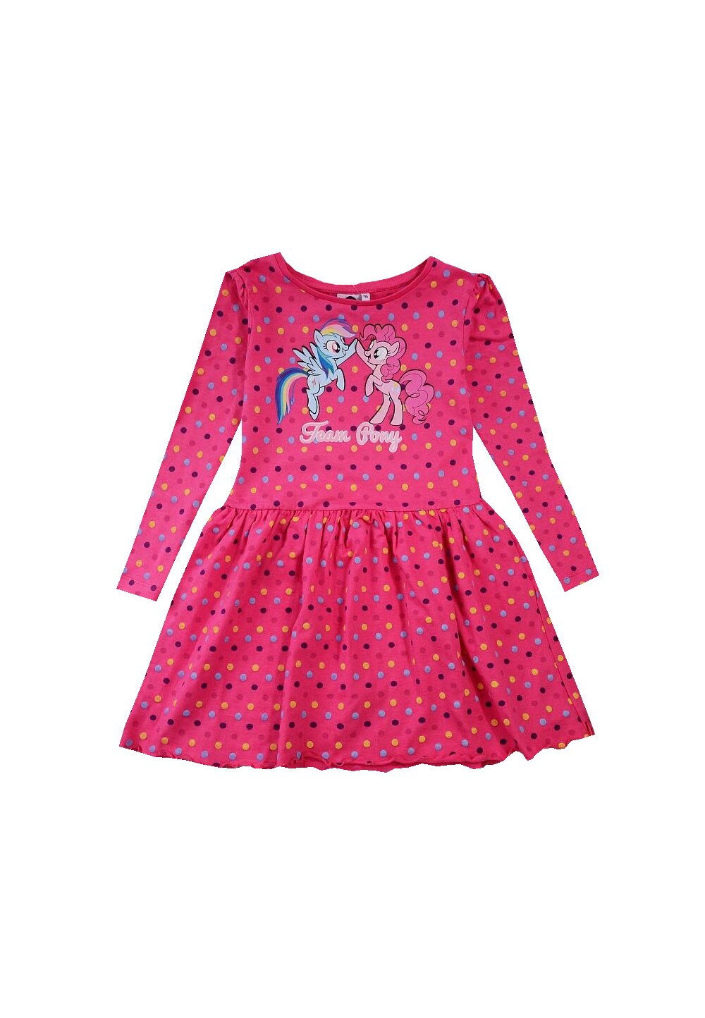 Rochie maneca lunga, Team Pony, roz cu buline