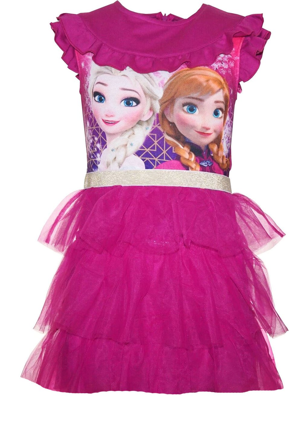 Rochie, maneca scurta, mov, Anna si Elsa