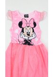 Rochie poliester, tutu, Minnie cu inimioare, roz