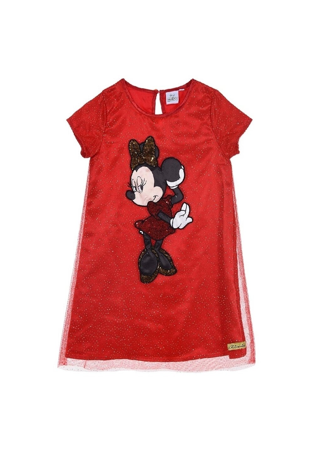 Rochie tull cu sclipici, Minnie, rosie