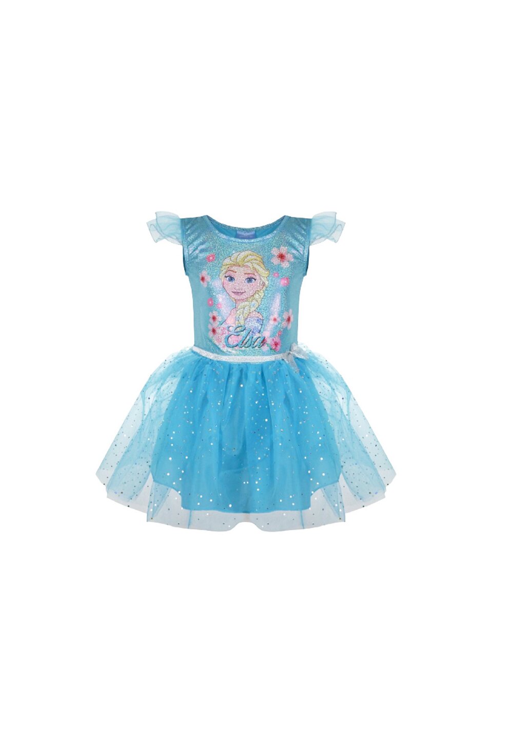 Rochie tutu Elsa, albastra cu sclipici
